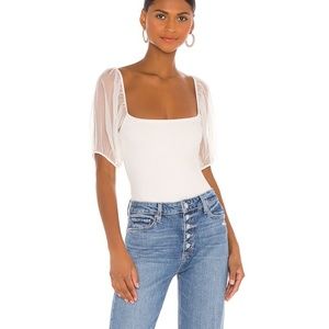 Ivory puff sleeve blouse